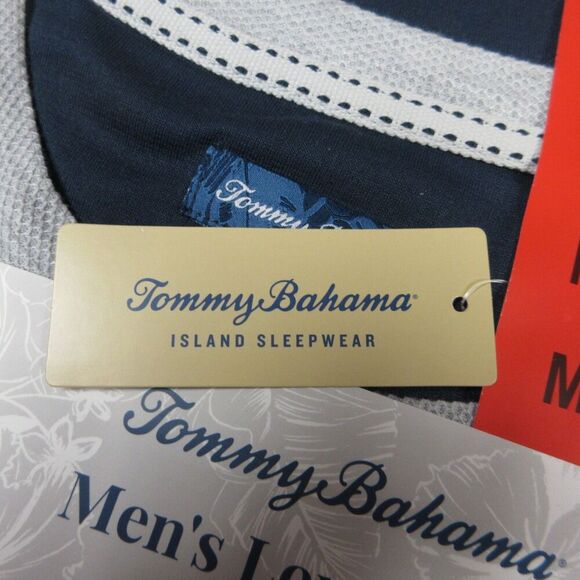 TOMMY BAHAMA Mens 2-piece Relaxed Fit Lounge Set Sz M Blue Gray Soft Pajamas NWT - Picture 7 of 11